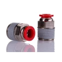 Norgren Pneufit C Series Pneumatic Female Fitting Threaded-to-Tube Connection 1/2 in R, Push-In 10 mm C01251048