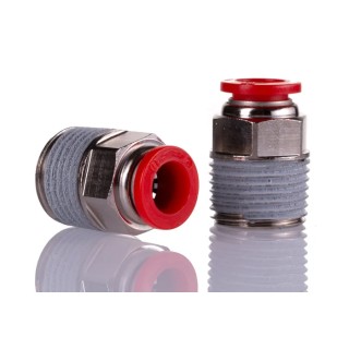 Norgren Pneufit C Series Pneumatic Female Fitting Threaded-to-Tube Connection 1/2 in R, Push-In 10 mm C01251048