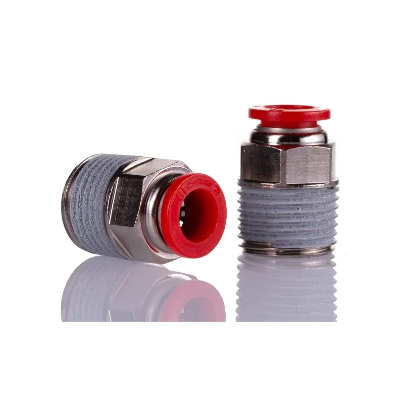 Norgren Pneufit C Series Pneumatic Female Fitting Threaded-to-Tube Connection 1/2 in R, Push-In 10 mm C01251048