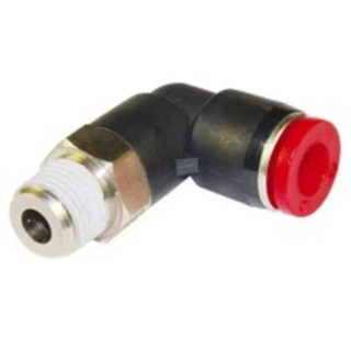 Norgren Pneufit C Series Pneumatic Female Fitting Threaded-to-Tube 1/4 in R, Push-In 12 mm Plastic 60°C C01471228