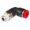 Norgren Pneufit C Series Pneumatic Female Fitting Threaded-to-Tube 1/4 in R, Push-In 12 mm Plastic 60°C C01471228