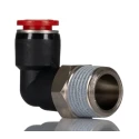 Norgren Pneufit C Series Female Pneumatic Fitting Nickel Plated Brass 3/8 in R C01470838