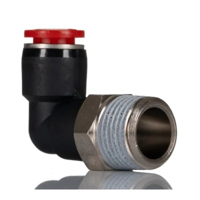 Norgren Pneufit C Series Female Pneumatic Fitting Nickel Plated Brass 3/8 in R C01470838