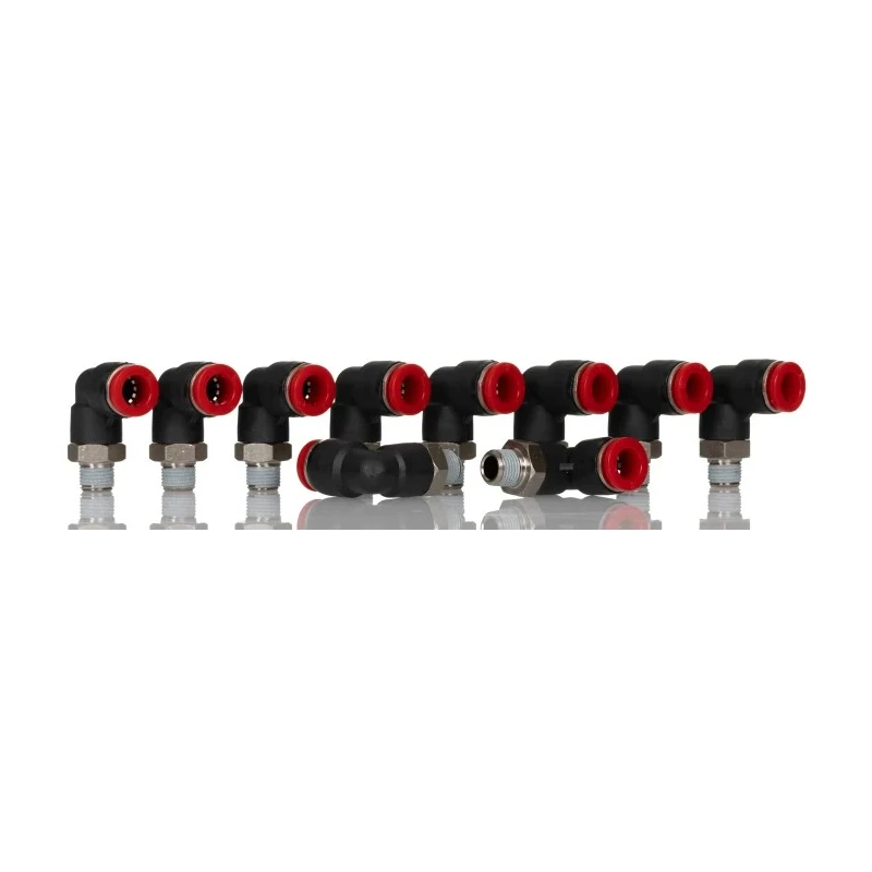 Norgren Pneumatic Fitting Nickel Plated Brass Threaded-to-Tube Connector Push In 8 mm R 1/8 10 bar C01470818