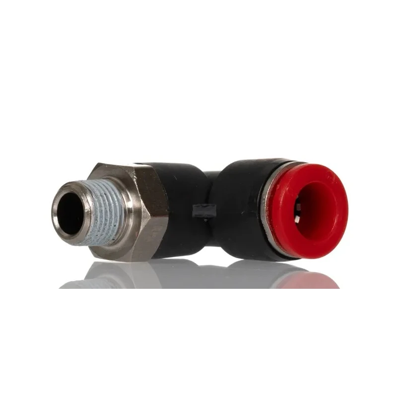 Norgren Pneumatic Fitting Nickel Plated Brass Threaded-to-Tube Connector Push In 8 mm R 1/8 10 bar C01470818