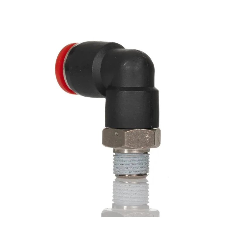 Norgren Pneumatic Fitting Nickel Plated Brass Threaded-to-Tube Connector Push In 8 mm R 1/8 10 bar C01470818