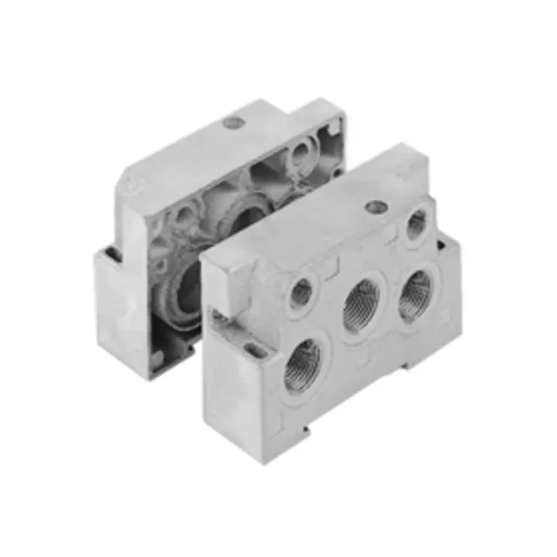 Norgren Manifold End Base V70424-B5C, Series V7, 1 Station, G1/4 Port, Die Cast Aluminium Body, Czech Republic