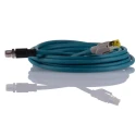 Phoenix Contact Cat6a Ethernet Cable 8 Core, Shielded Polyethylene Jacket, Blue, 5 m, Terminated CAT6a Network Cable Cat6a