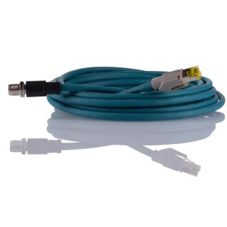 Phoenix Contact Cat6a Ethernet Cable 8 Core, Shielded Polyethylene Jacket, Blue, 5 m, Terminated CAT6a Network Cable Cat6a