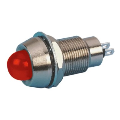 Marl Red Panel Mount Indicator 24V dc 20mA Solder Tab Termination IP67 Prominent Bezel 514-102-22