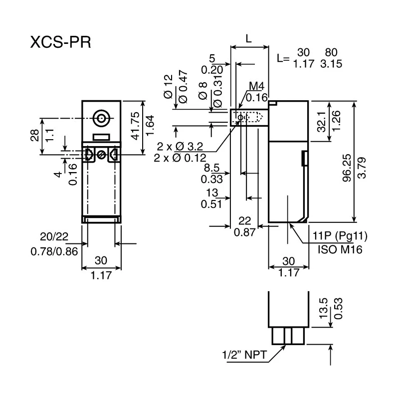 Telemecanique Sensors Safety Hinge Switch Plastic Body IP67 250V DC 3A 240V AC XCSPR551