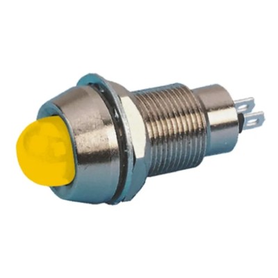 Marl 514 Series Yellow Panel Mount Indicator 230V AC, 3mA, Solder Tab Termination, IP67 Rated 514-111-76