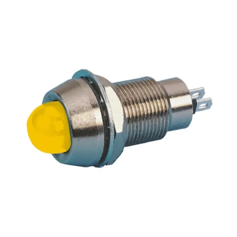 Marl 514 Series Yellow Panel Mount Indicator 230V AC, 3mA, Solder Tab Termination, IP67 Rated 514-111-76