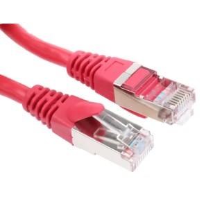 RS PRO Cat5e Ethernet Cable, 2 m, Red RJ45 Male to RJ45 Male F/UTP PVC 556-235