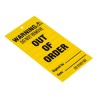 RS PRO Industrial Lockout Tag with Wire Attachment, Plastic, 96mm x 50mm, Black and Yellow Legend, Pack of 10 556-187