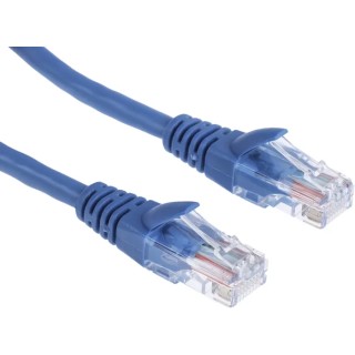 RS PRO Cat5e Ethernet Cable 5 m Blue RJ45 Male to RJ45 Male U/UTP PVC 556-461
