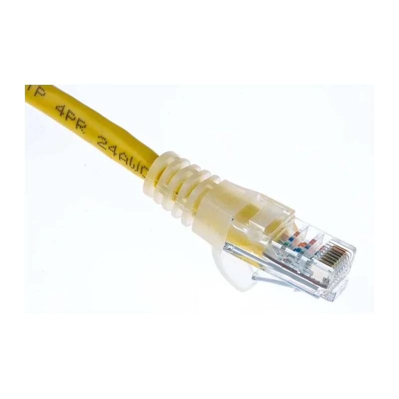 RS PRO Cat5e Ethernet Cable, 0.5 m Length, Yellow PVC Jacket, RJ45 Male to RJ45 Male, U/UTP 30V 24 AWG 556-415