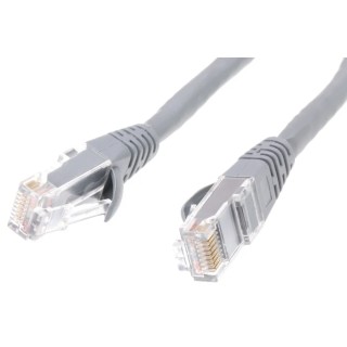 RS PRO Cat6 Ethernet Cable 0.5 m Grey RJ45 Male to RJ45 Male U/UTP Low Smoke Zero Halogen 556-522