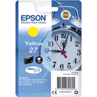 Epson Yellow Ink Cartridge C13T27044012 with Approximate Page Yield 2200 C13T27044012