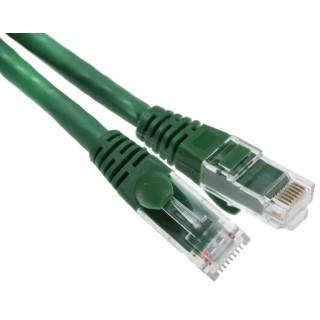RS PRO Cat5e Ethernet Cable 2 m Green RJ45 Male to RJ45 Male U/UTP Low Smoke Zero Halogen 556-459