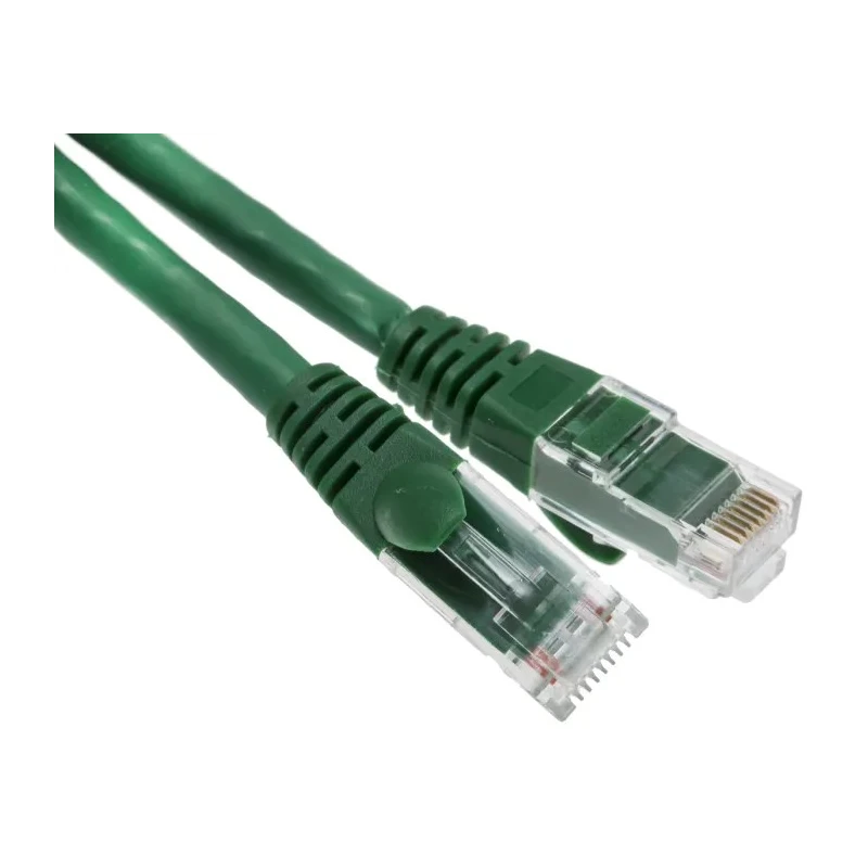 RS PRO Cat5e Ethernet Cable 2 m Green RJ45 Male to RJ45 Male U/UTP Low Smoke Zero Halogen 556-459