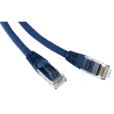 RS PRO Cat6 Ethernet Cable 5 m Blue RJ45 Male to RJ45 Male U/UTP Low Smoke Zero Halogen 556-281
