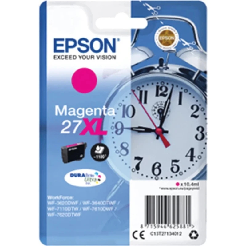 Epson Magenta Ink Cartridge C13T27134012, Approximate Page Yield 2200, Durable and Quick Dry Ink C13T27134012
