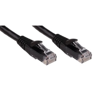 RS PRO Cat6 Ethernet Cable, 1 m, Black RJ45 Male to RJ45 Male, U/UTP PVC 556-578