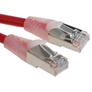 RS PRO Cat5e Ethernet Cable 1 m Red RJ45 Male to RJ45 Male F/UTP PVC 30V 26 AWG 556-736