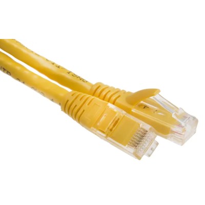 RS PRO Cat6 Ethernet Cable RJ45 Male to RJ45 Male, 2 m Length, Yellow PVC Jacket, Unshielded 556-932