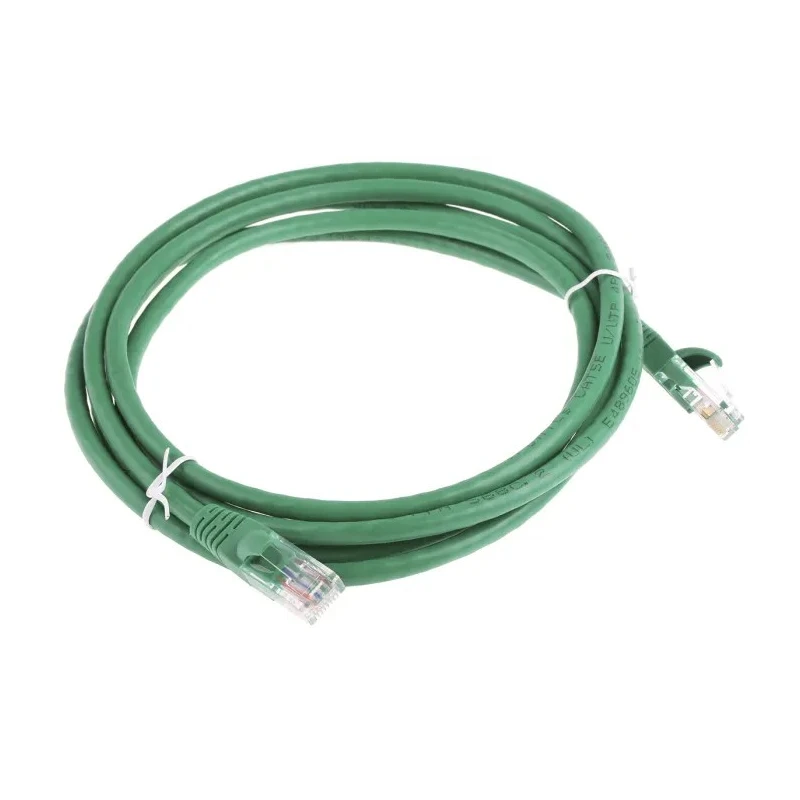 RS PRO Cat5e Ethernet Cable, 2 m Length, Green PVC Jacket RJ45 Male to RJ45 Male, U/UTP Shield, 30V 24 AWG Cable 556-976