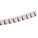 HellermannTyton Helagrip Slide-On Cable Marker, Black, Pre-Printed Legend "L", 2-5 mm Cable Diameter, PVC Material, 901-10380