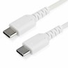 StarTech.com USB 2.0 Male USB Type C to Male USB Type C Cable White Jacket 1m RUSB2CC1MW