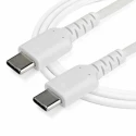 StarTech.com USB 2.0 Male USB Type C to Male USB Type C Cable White Jacket 1m RUSB2CC1MW