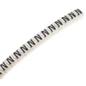 HellermannTyton Helagrip Slide-On Cable Marker, Black, Pre-Printed "N", for 2 mm to 5 mm Cable Diameter, PVC 901-10381