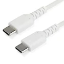 StarTech.com USB 2.0 Male USB Type C to Male USB Type C Cable, 2 m, White Jacket RUSB2CC2MW