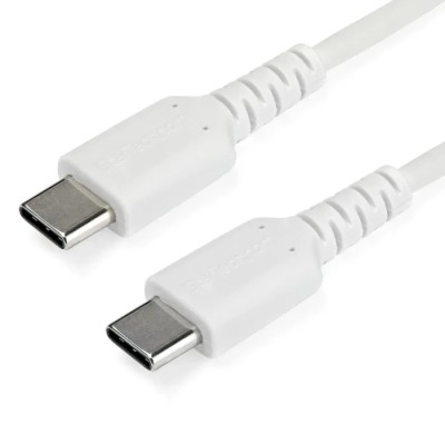 StarTech.com USB 2.0 Male USB Type C to Male USB Type C Cable, 2 m, White Jacket RUSB2CC2MW