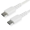 StarTech.com USB 2.0 Male USB Type C to Male USB Type C Cable, 2 m, White Jacket RUSB2CC2MW