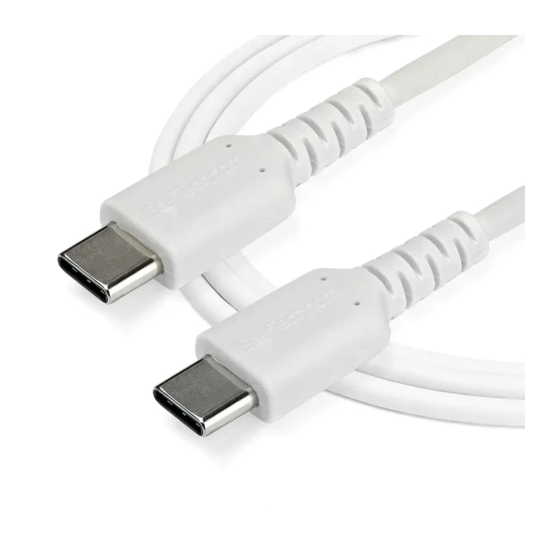 StarTech.com USB 2.0 Male USB Type C to Male USB Type C Cable, 2 m, White Jacket RUSB2CC2MW