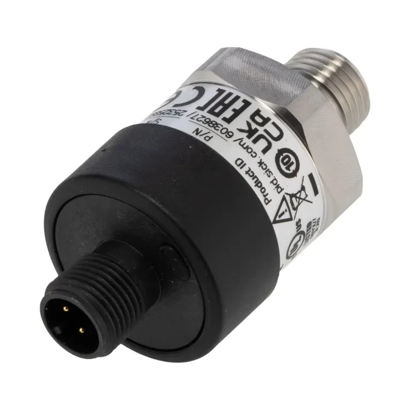 SICK PBT Series Voltage Output Gauge Pressure Sensor 0 to 1 bar, Stainless Steel Housing PBT-RB1X0SG1SSNVMC0Z