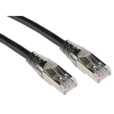 RS PRO Cat5e Ethernet Cable RJ45 Male to RJ45 Male 0.5 m Black Shielded PVC 557-060