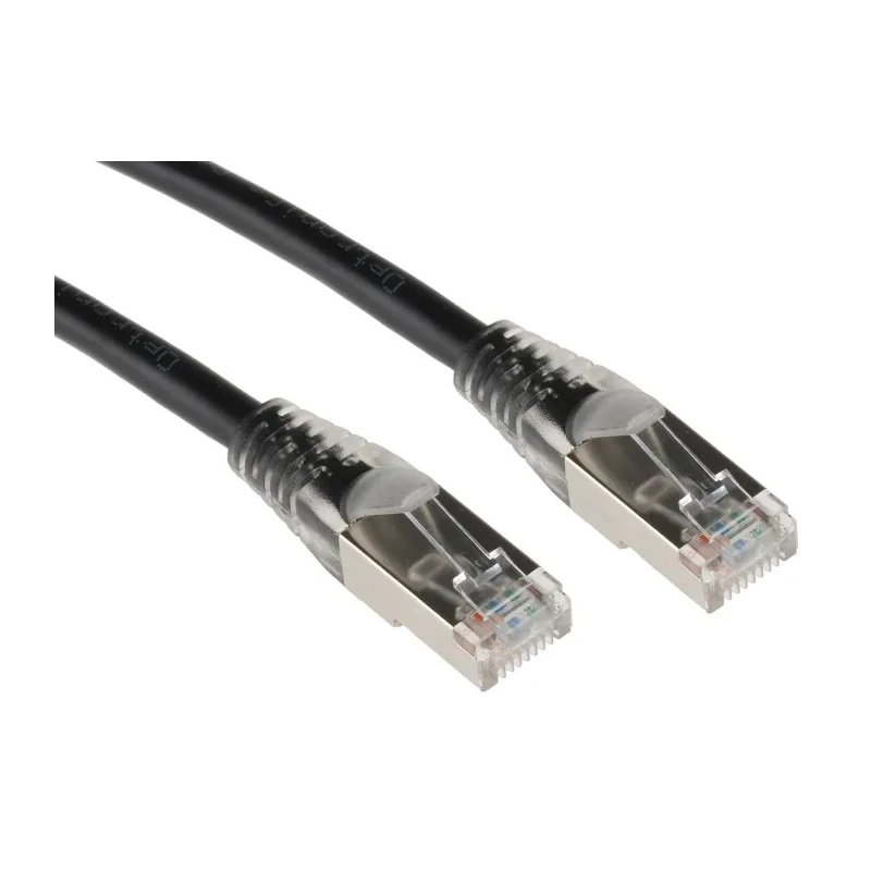 RS PRO Cat5e Ethernet Cable RJ45 Male to RJ45 Male 0.5 m Black Shielded PVC 557-060