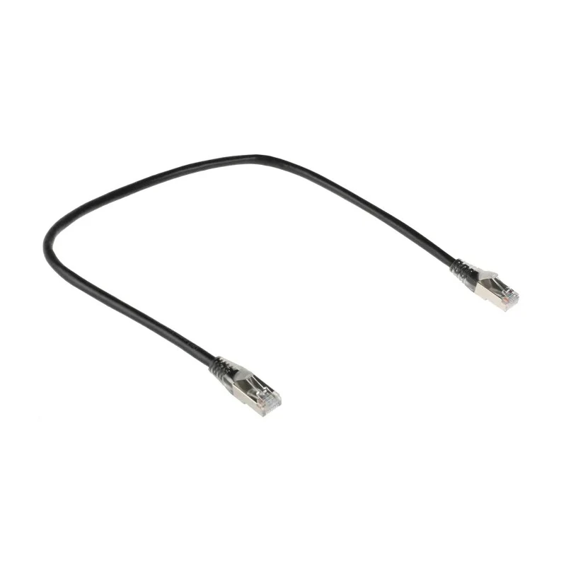 RS PRO Cat5e Ethernet Cable RJ45 Male to RJ45 Male 0.5 m Black Shielded PVC 557-060