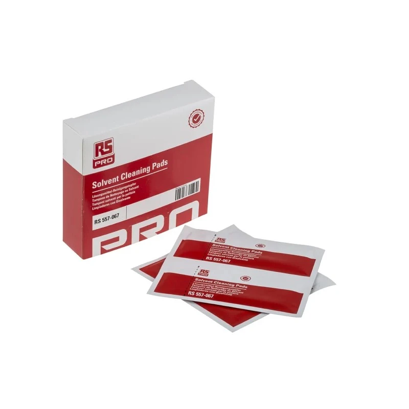 RS PRO Wet Isopropanol Cleaning Wipes 125 x 110 mm Single Use Box of 20 557-067