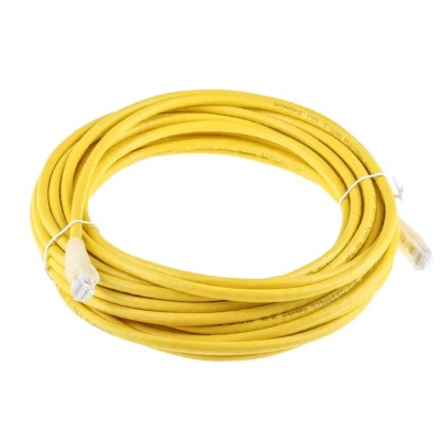 RS PRO Cat6 Ethernet Cable RJ45 Male to RJ45 Male 10 m Unshielded PVC Jacket Yellow 30V 557-155