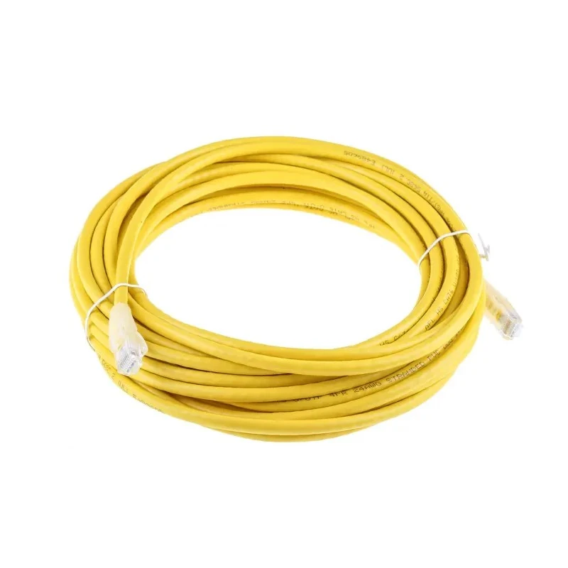 RS PRO Cat6 Ethernet Cable RJ45 Male to RJ45 Male 10 m Unshielded PVC Jacket Yellow 30V 557-155
