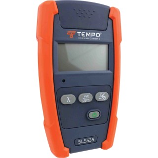 Tempo Single Mode Fibre Optic Test Kit 0.01 dB Resolution Lithium 9V Battery 60h Battery Life SLS535