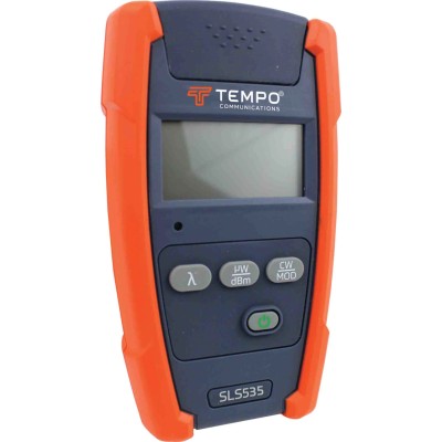Tempo Single Mode Fibre Optic Test Kit 0.01 dB Resolution Lithium 9V Battery 60h Battery Life SLS535