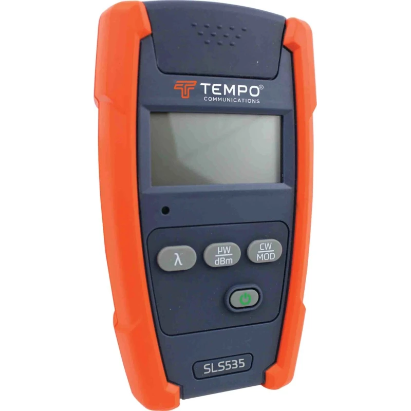 Tempo Single Mode Fibre Optic Test Kit 0.01 dB Resolution Lithium 9V Battery 60h Battery Life SLS535