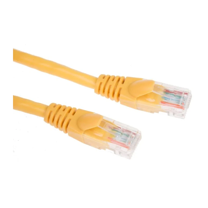 RS PRO Cat5e Ethernet Cable 5 m Yellow RJ45 Male to RJ45 Male U/UTP PVC 557-244